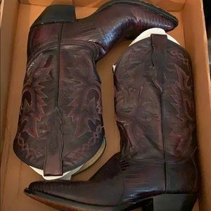 Dan Post Cherry Brown Leather Boots